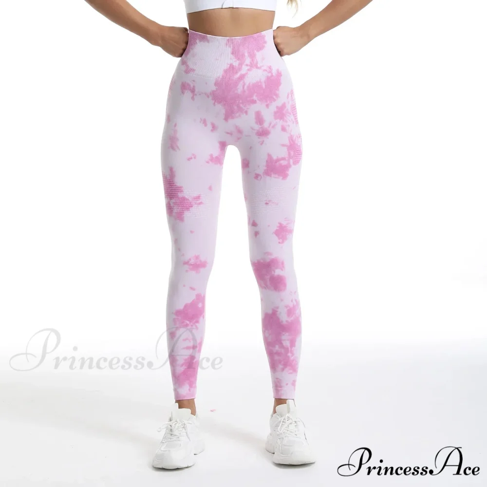 Tie Dye Print Elastic Fitness Fashion Exercise Yoga Legging - Image 8