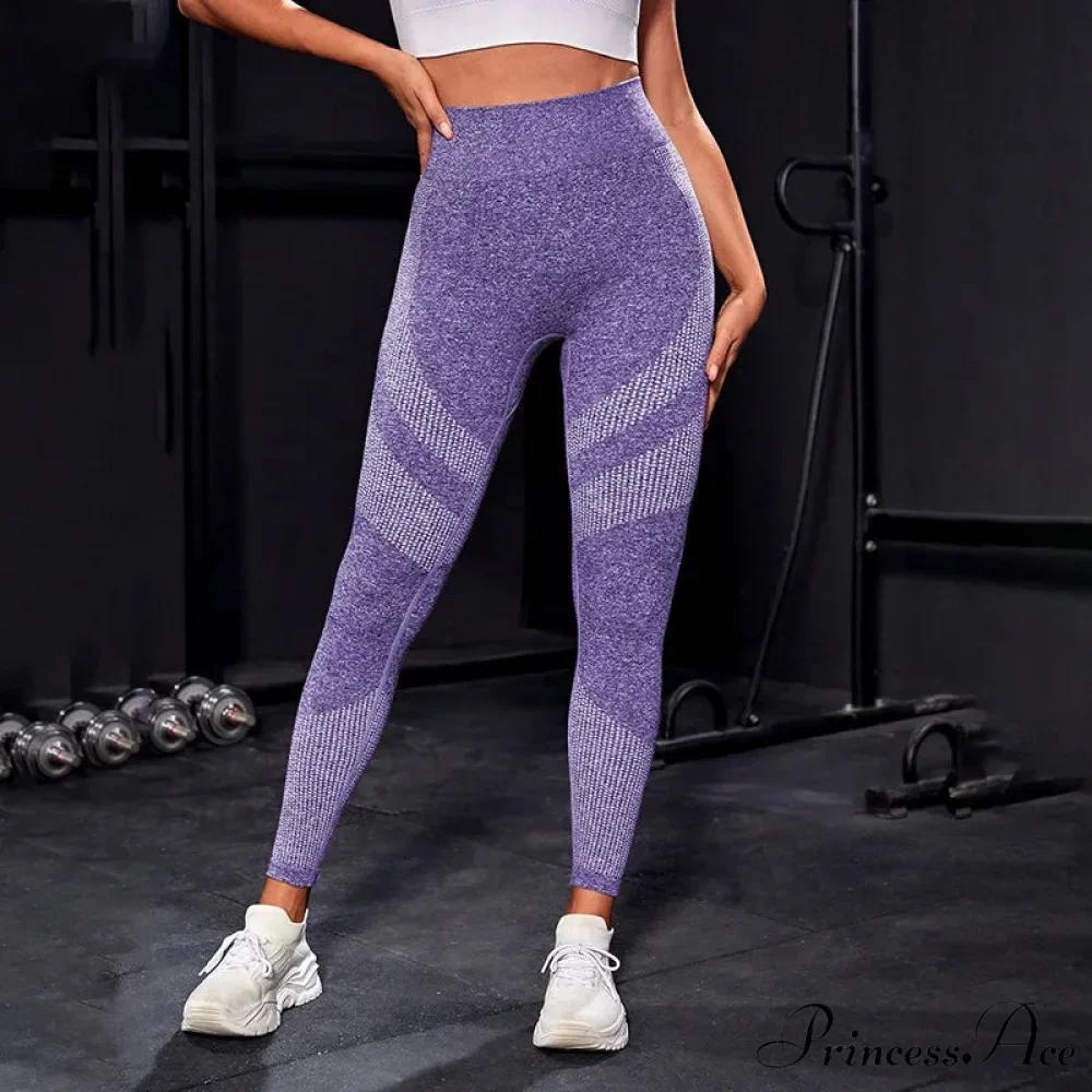 Elastic Seamless Fitness High Waist Sports Running Legging - Image 6