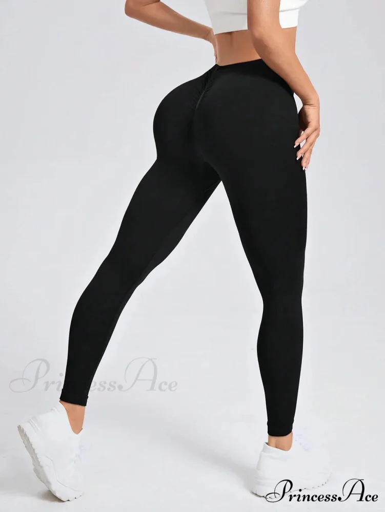 V-Waist High-Elastic Knitting Yoga Sport Legging - Image 10