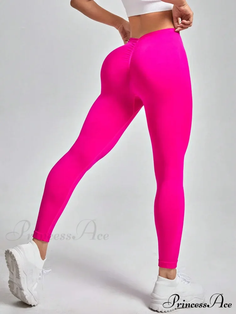 V-Waist High-Elastic Knitting Yoga Sport Legging - Image 7