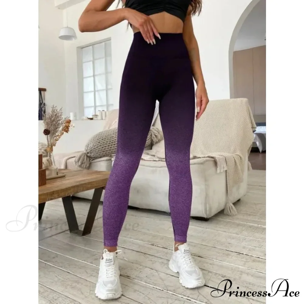 Gradient Seamless Fitness Gym Outdoor Legging - Image 3