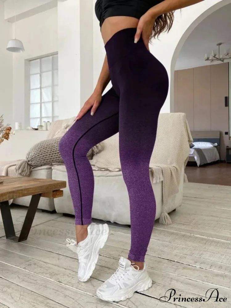 Gradient Seamless Fitness Gym Outdoor Legging - Image 9