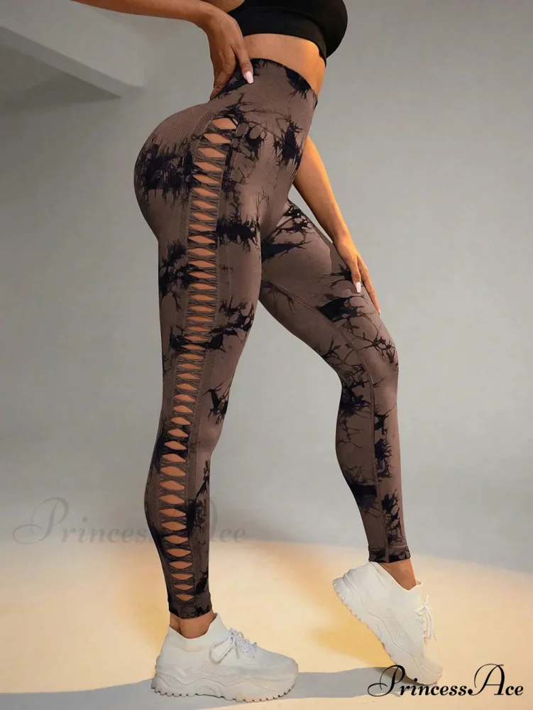Mesh Out High Waist Push Up Yoga Gym Legging - Image 11