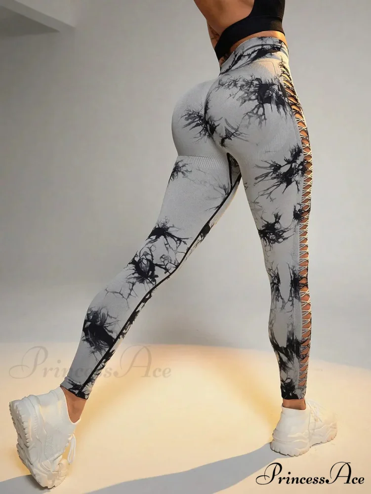 Mesh Out High Waist Push Up Yoga Gym Legging - Image 8