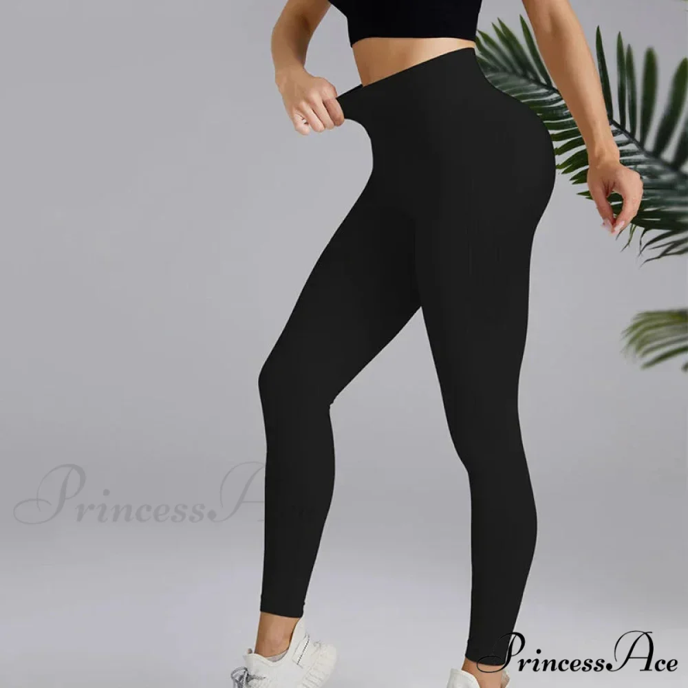 High Elastic Knitting Gym Workout Legging - Image 2