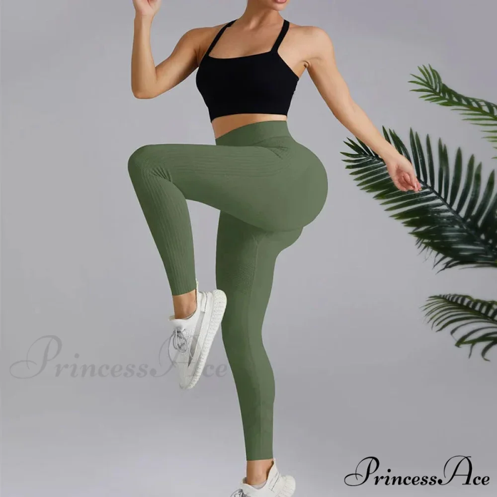 High Elastic Knitting Gym Workout Legging - Image 6