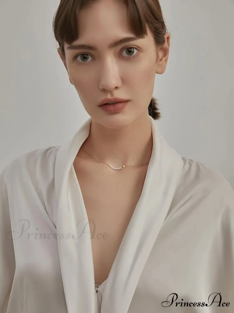Water Pearl Choker Necklace - Image 4