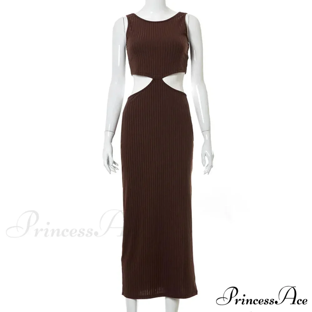 Beach Vacation Long Backless Summer Elegant Woman Clothing Vestidos Cut Out Dress - Image 7