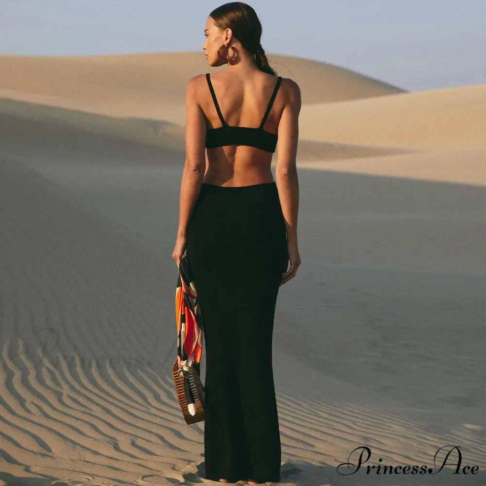 Club Bodycon Clothes Hollow Out Corset Mini Long Y2K Elegant Beach Top Cut Out Dress - Image 3