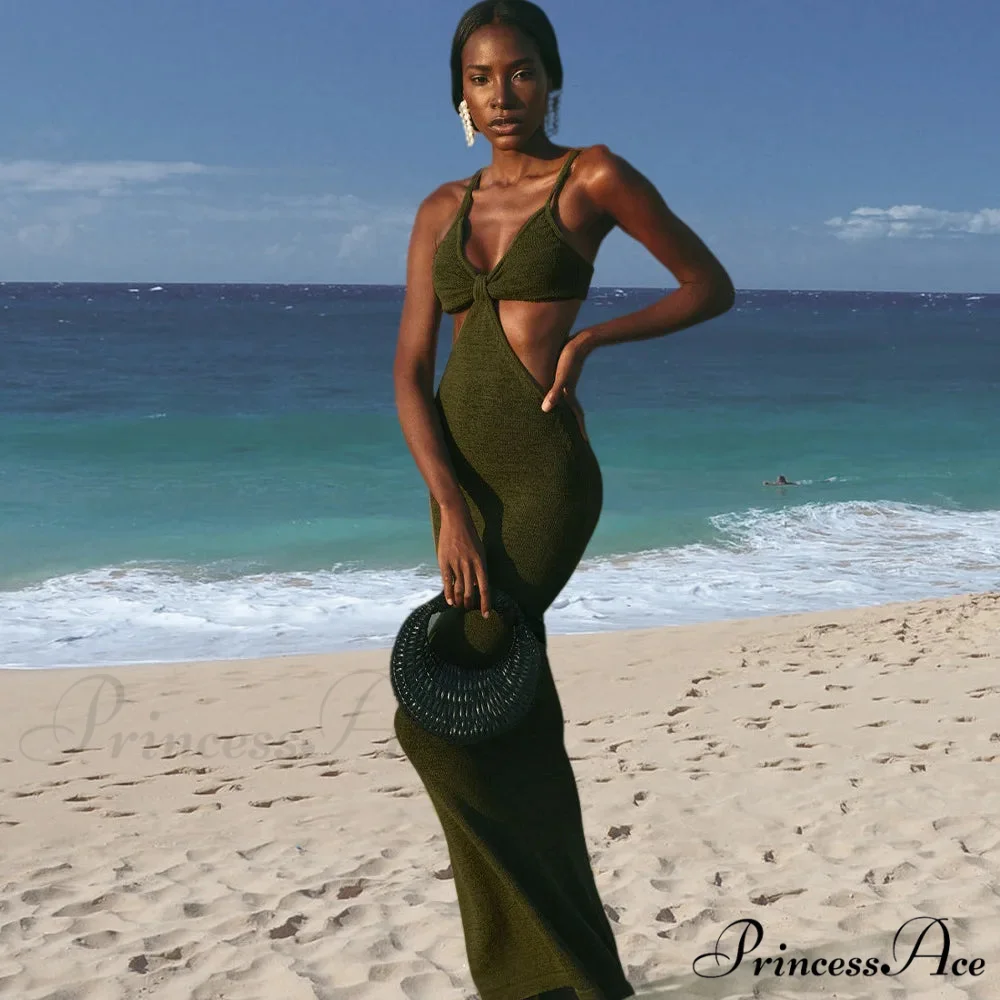 Club Bodycon Clothes Hollow Out Corset Mini Long Y2K Elegant Beach Top Cut Out Dress - Image 5