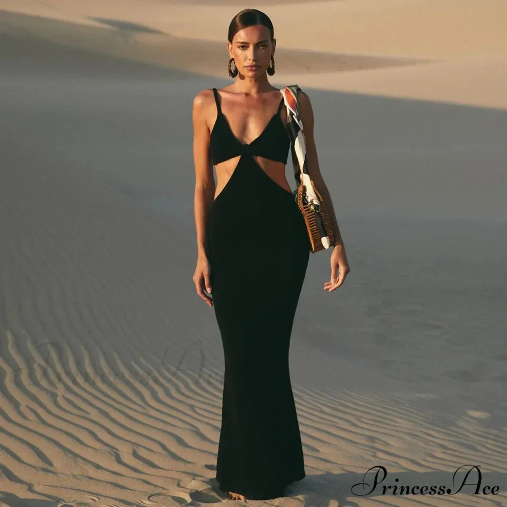 Club Bodycon Clothes Hollow Out Corset Mini Long Y2K Elegant Beach Top Cut Out Dress - Image 6