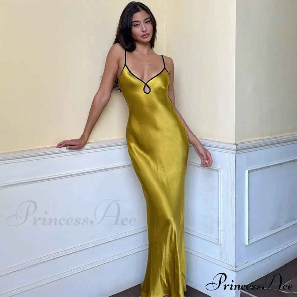 Backless Maxi For Women 2024 Summer Sexy Lace Up Patchwork Beach OutFit Prom Long Cocktail Cut Out Dress - Image 2