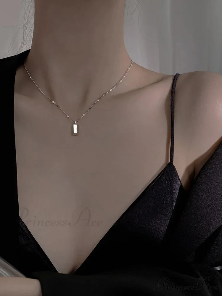 Rectangular Bar Necklace - Image 2