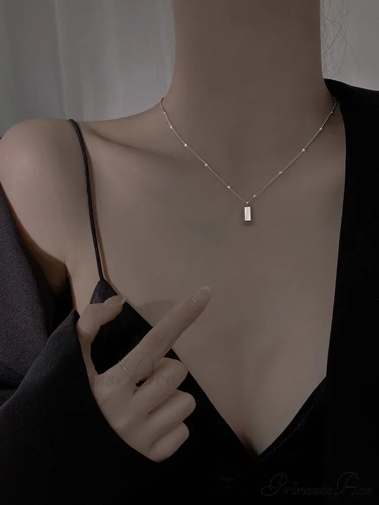 Rectangular Bar Necklace - Image 3