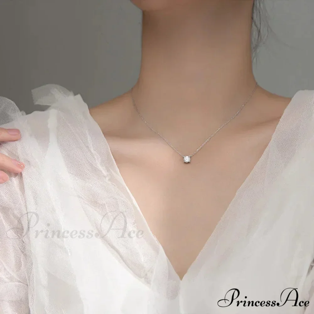 Zircon Silver Choker Necklace - Image 2