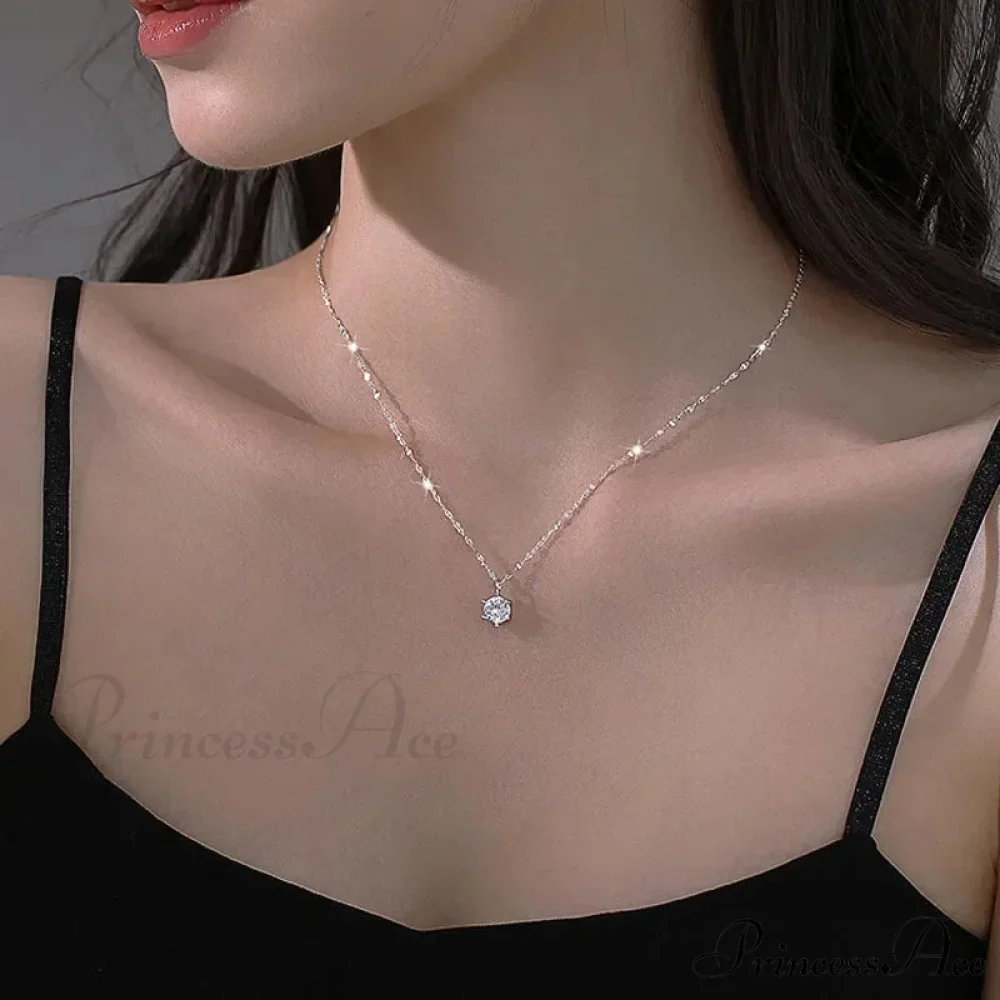 Zircon Silver Choker Necklace - Image 3