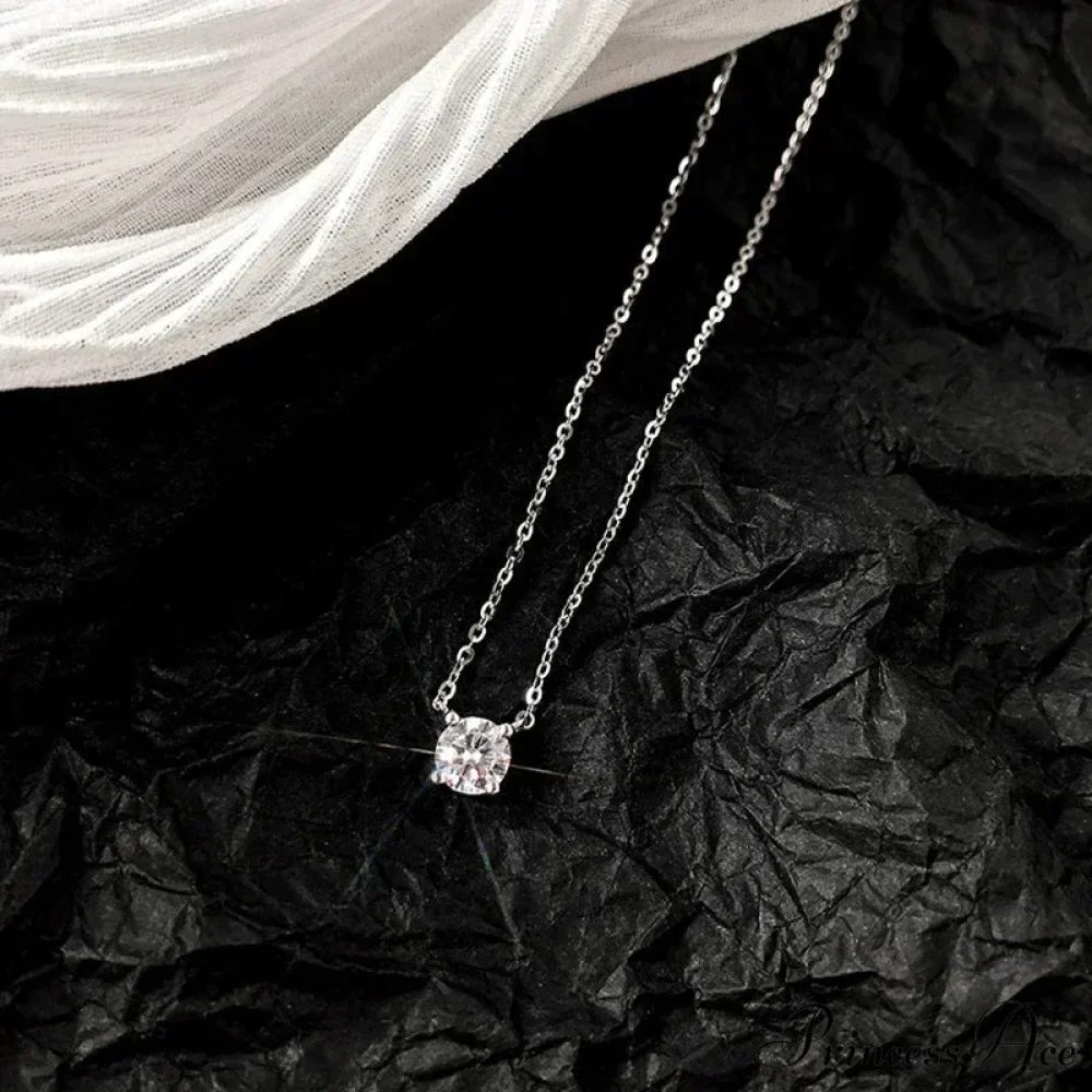Zircon Silver Choker Necklace - Image 4