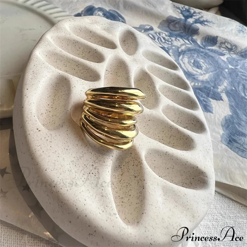 Vintage Multi-Layer Fashion Exaggerated Ring - Image 3