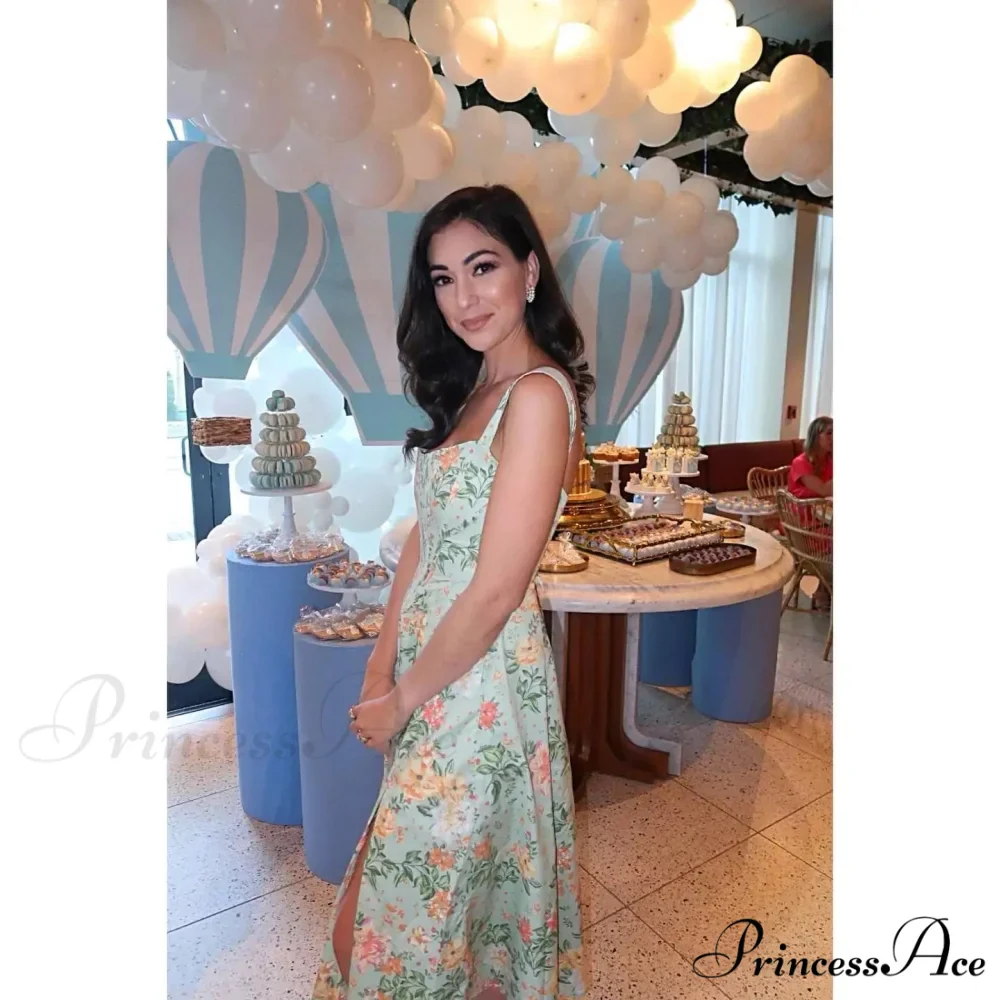Suninheart Summer Lace Up Print Elegant Casual Party Holiday Floral Dress - Image 4