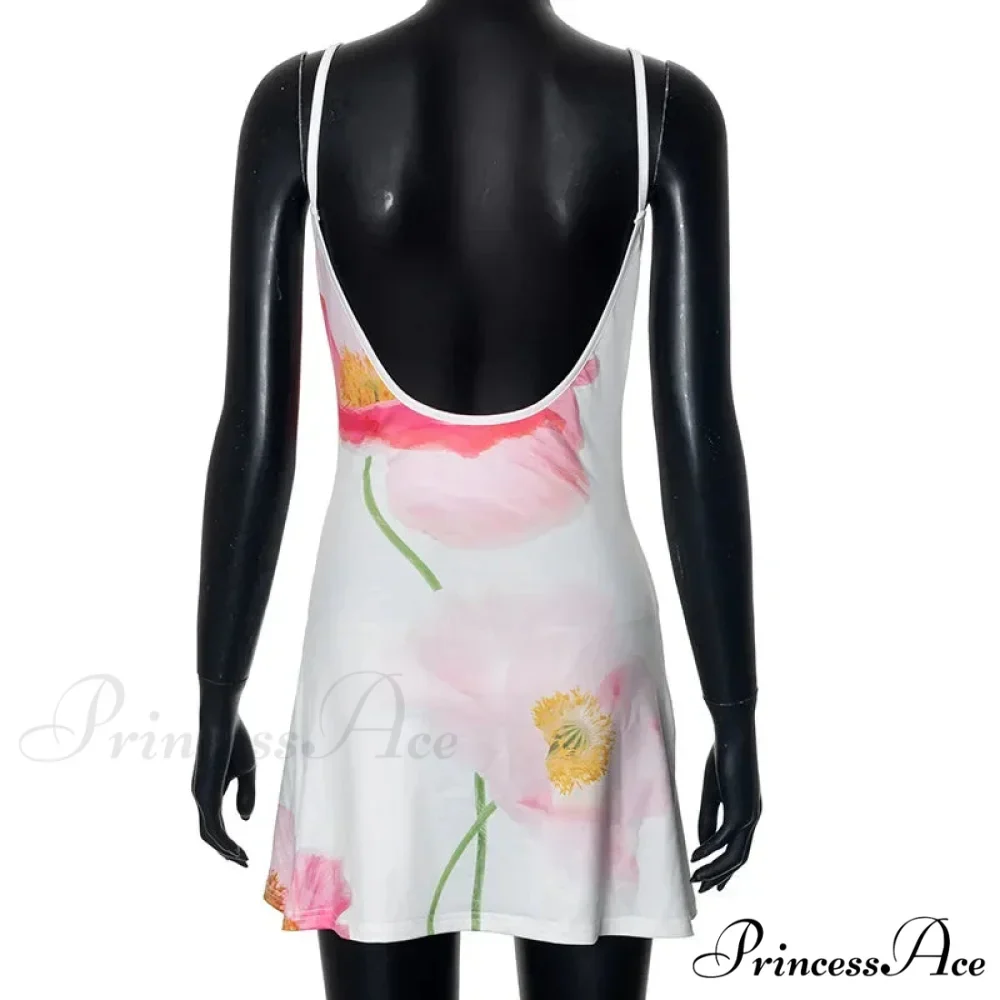 Summer Print Mini Y2K Streetwear Sleeveless Short Floral Dress - Image 6