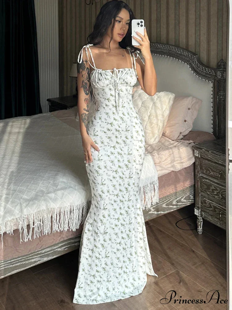 Summer Off Shoulder Lace Up Deep V Neck es Ladies Holiday Casual Long Woman Floral Dress - Image 3