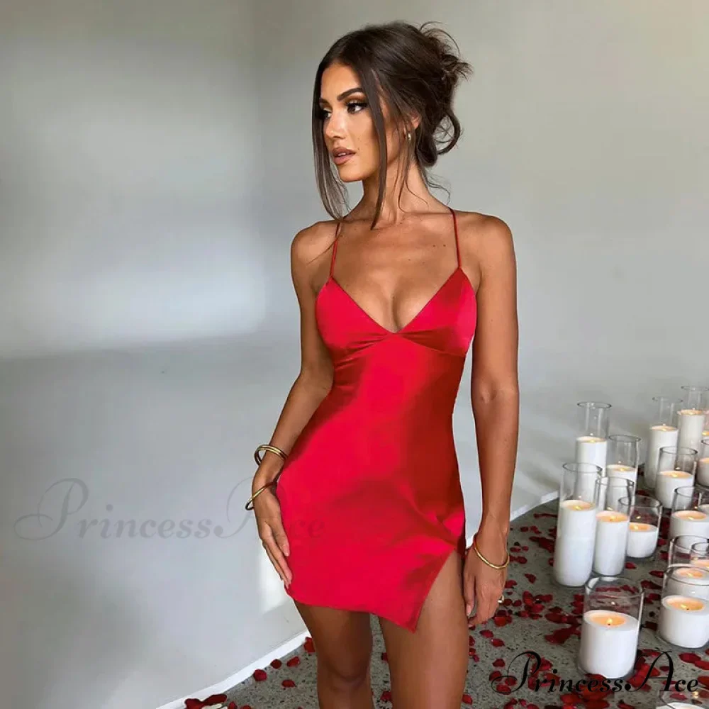 Fashion Sleeveless Mini Night Club Party Backless Y2K Clothes Streetwear Bodycon Dress - Image 6