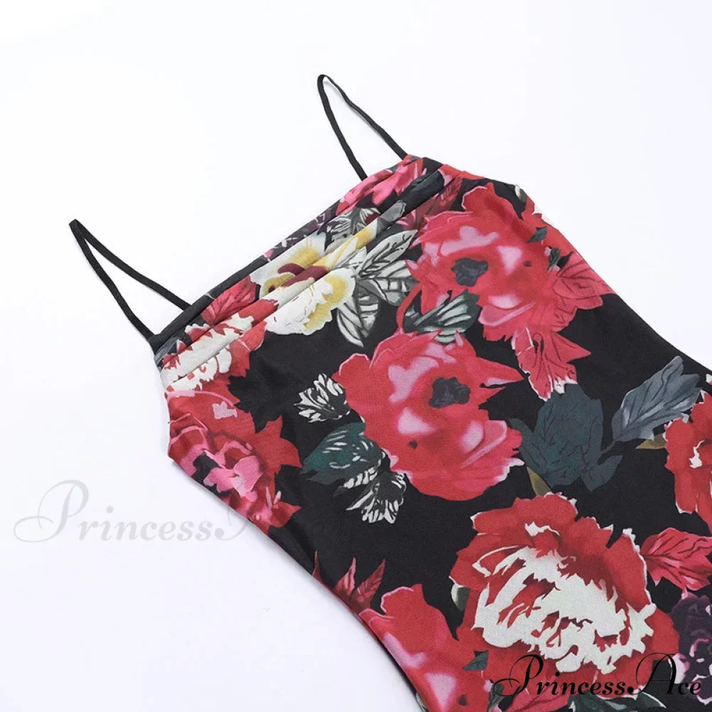 Summer Mesh Strap Mini Print Casual Fashion Sleeveless Party Evening Vestidos Bodycon Dress - Image 5