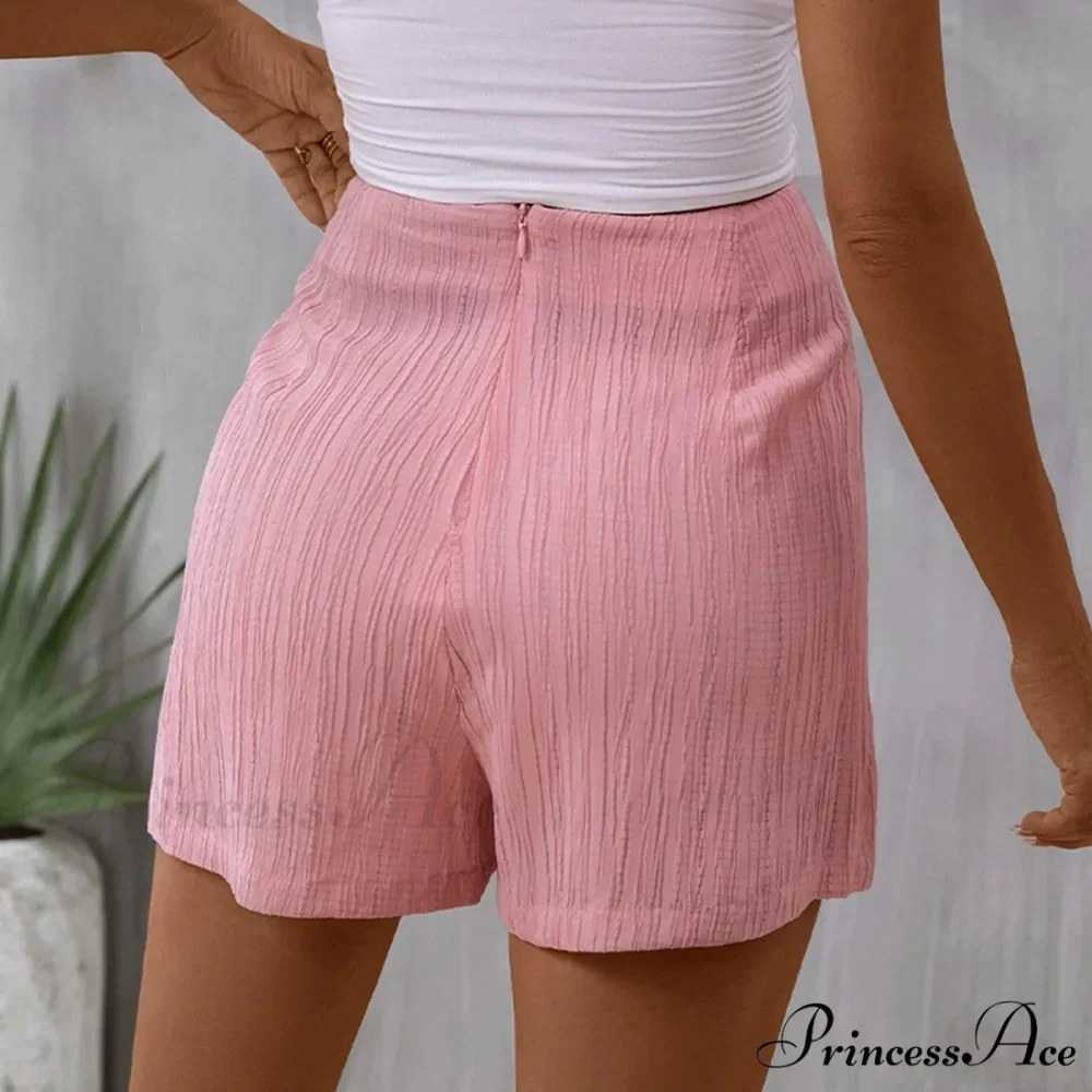 Beach Skirt Casual Zippered High Waisted Textured Short - Image 3