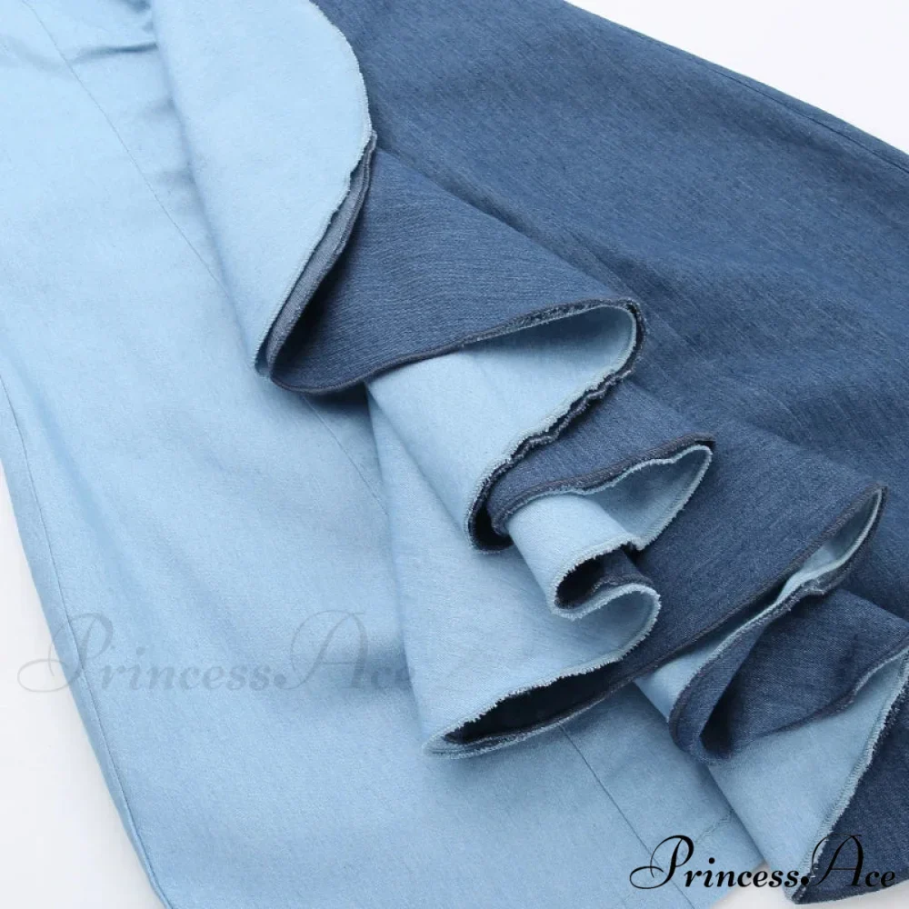 Color Patchwork Ruffles Sexy Mini Strapless Off Shoulder Party 2024 Spring Fall Y2K Clothes Bodycon Dress - Image 5