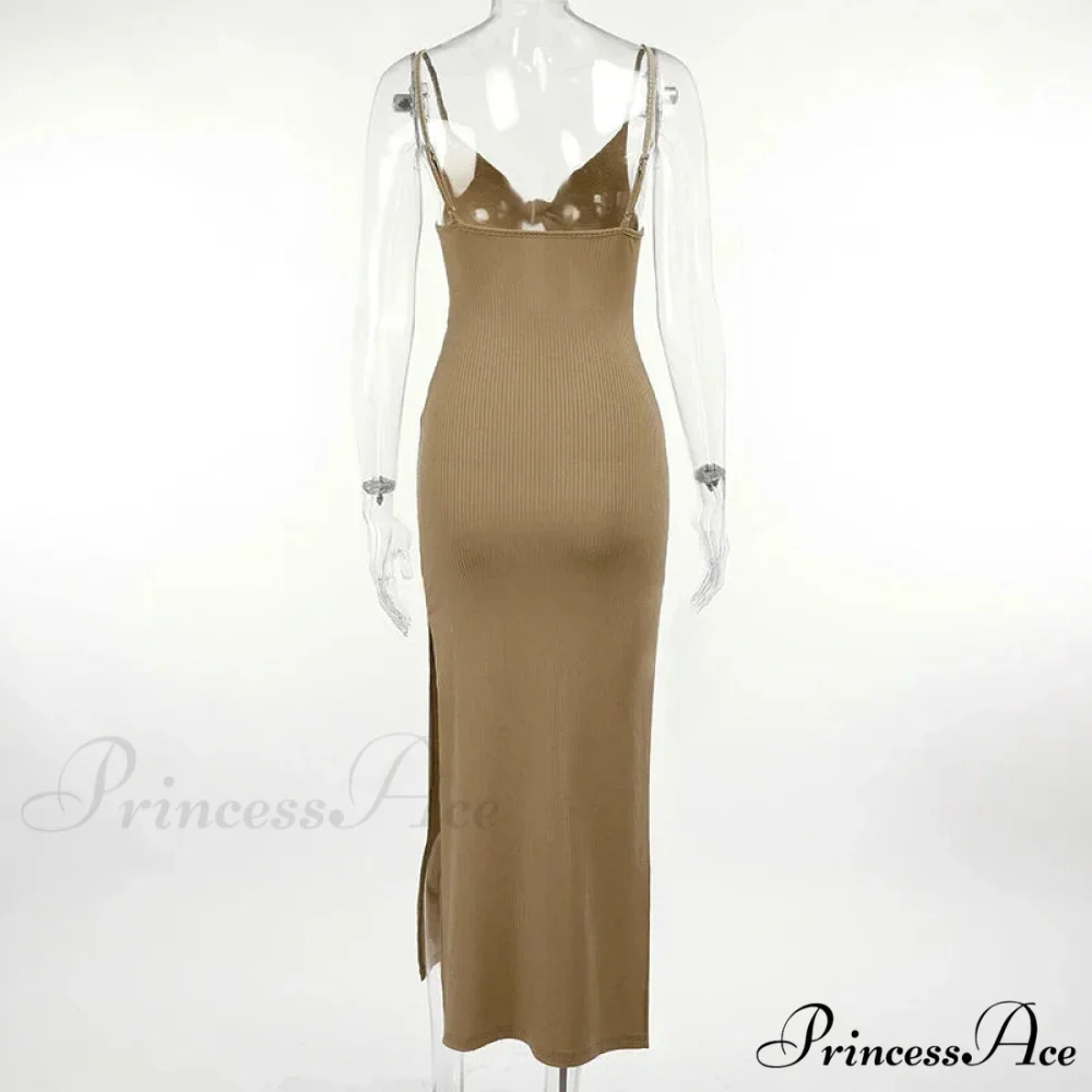 Backless Long Fashion Bandage Split Club Maxi Vestidos Bodycon Dress - Image 7