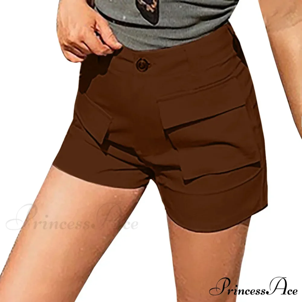 Beach Sexy Vintage High Waist With Pockets Patchwork Short - Image 2