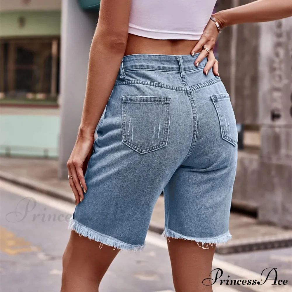Fashion Casual Classic Retro Waist Streetwear Streetwear Stright Short - Image 2