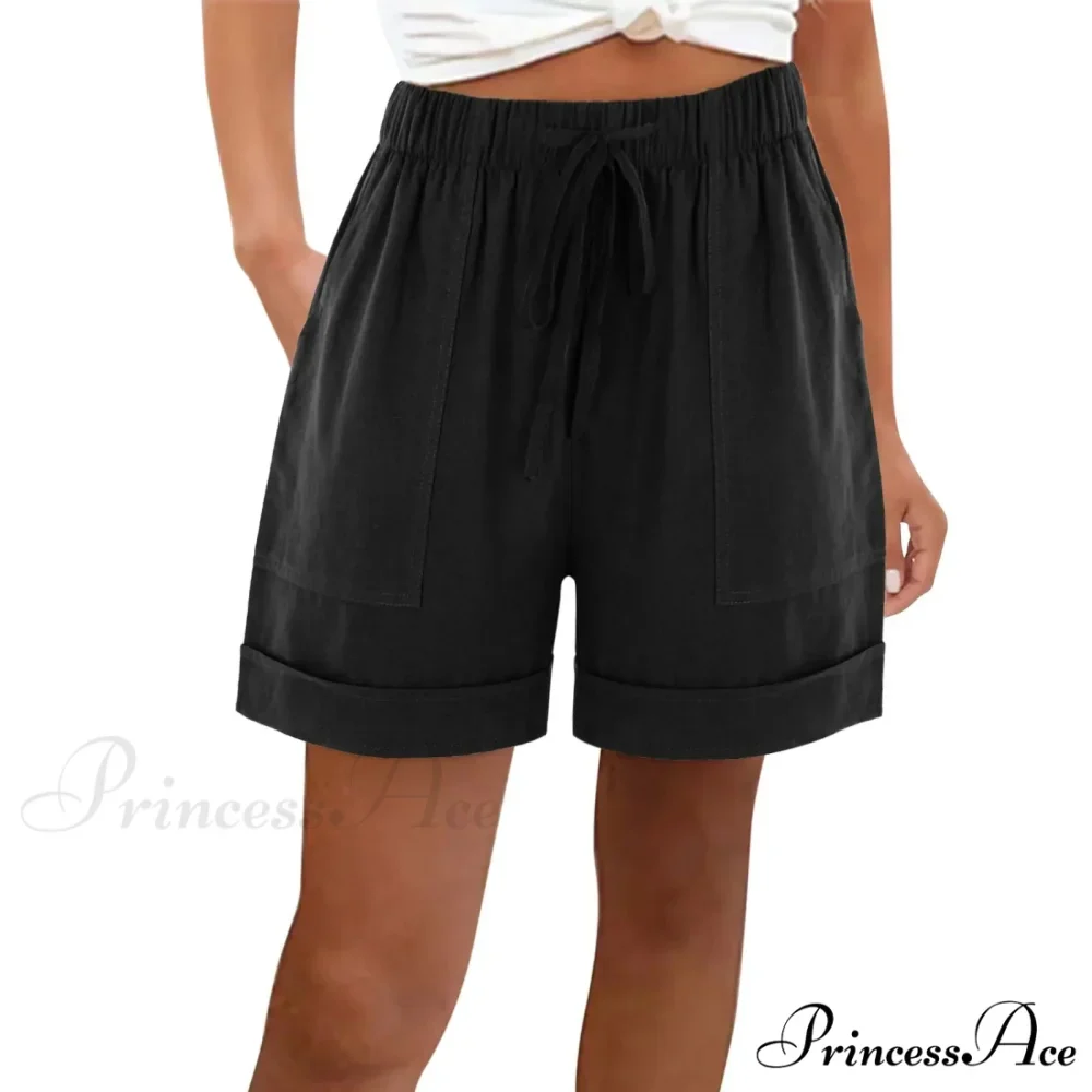Sports High Waist Pocket Loose Straight Beach Cool Summer Short - Image 2