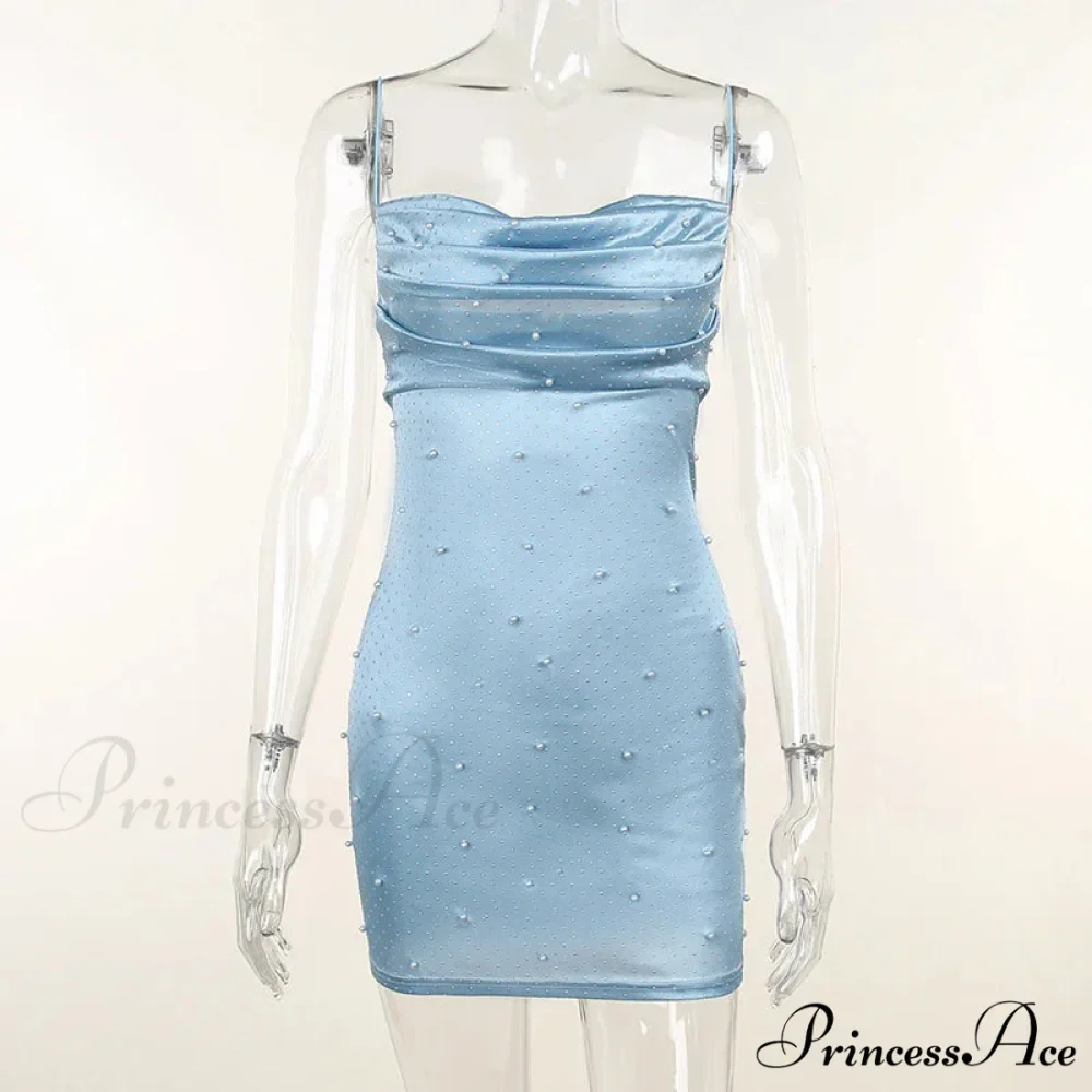 Pure color cultivate one's morality backless Sleeveless Bodycon Dress - Image 3