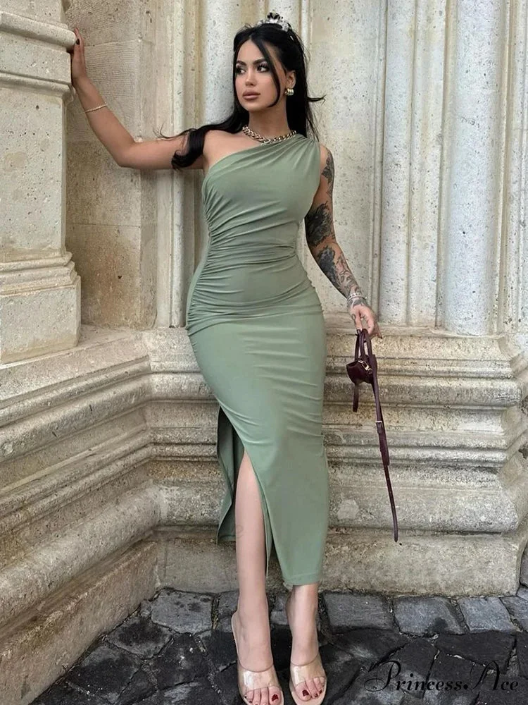 Maxi Split Fashion Sleeveless Backless Slim Casual Elegant Bodycon Dress - Image 4