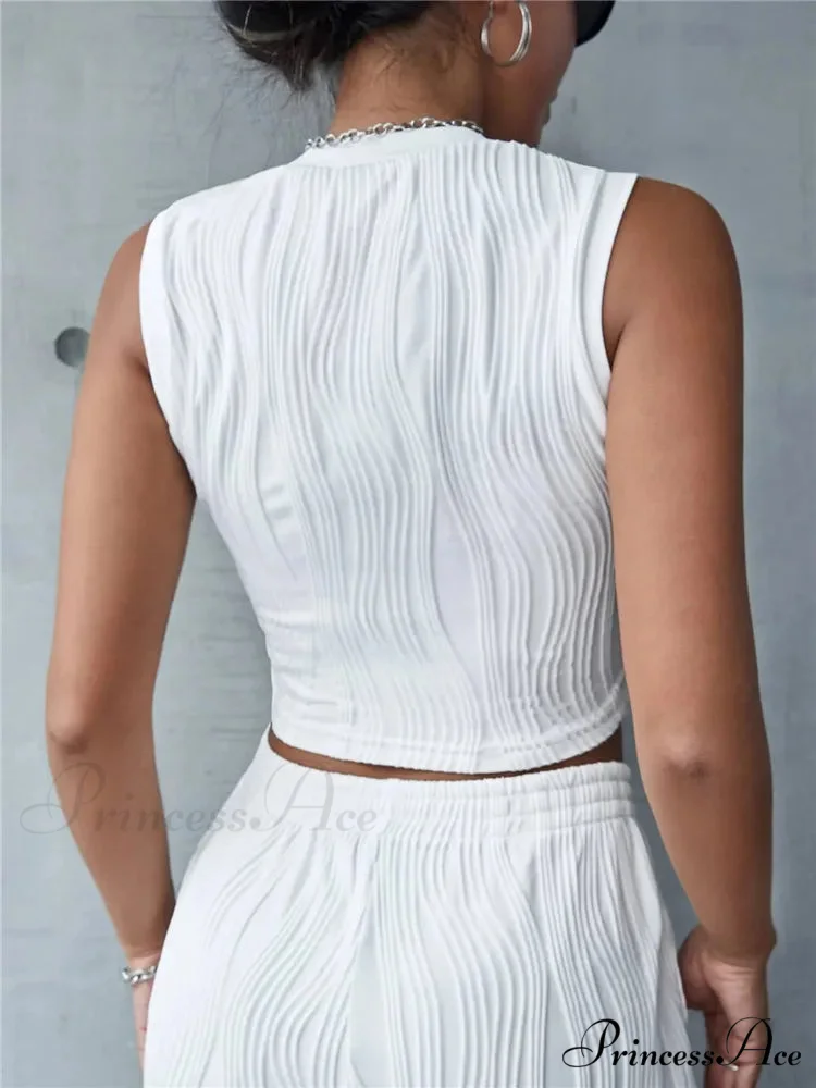 Sleeveless Rib Knit Women Summer Y2K High Street Style Koreanfashion Mock Neck Slim Fit Crop Streetwear 2024 Tank top - Image 2