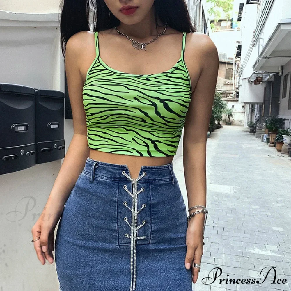 Leopard Camis for Women Ladies Print Crops Sleeveless Striped Short Mini Camisoles Casual Streetwear Summer New Tank top - Image 3