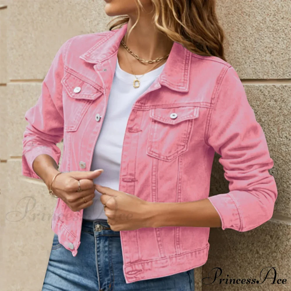 Short Basic Solid Button Down Over Coats Turn Down Collar Long Sleeved Warm Chic Stylish Elegant Fashionable Jacket - Image 5