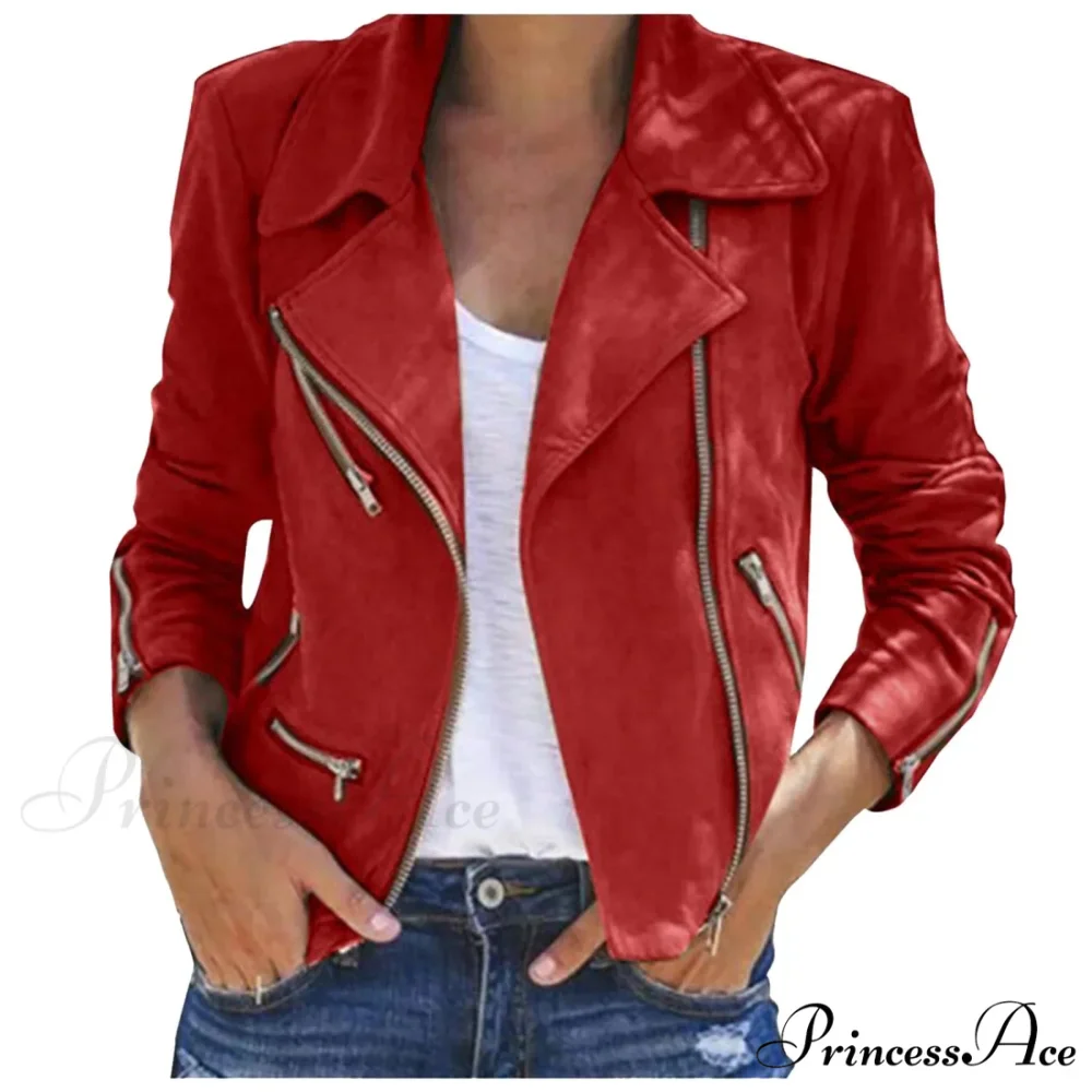 Chic Stylish Elegant Trendy Sophisticated Sleek Motorcycle Long Sleeve Warm Outwear Winter Outer Jacket - Image 4