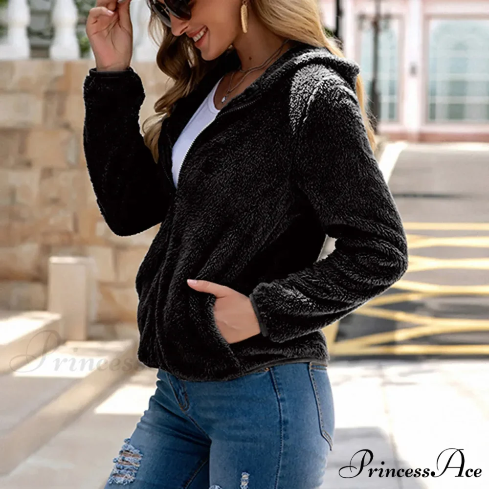 Hooded Warm Stylish Chic Trendy Elegant Fashionable Classic Comfortable Jacket - Image 4