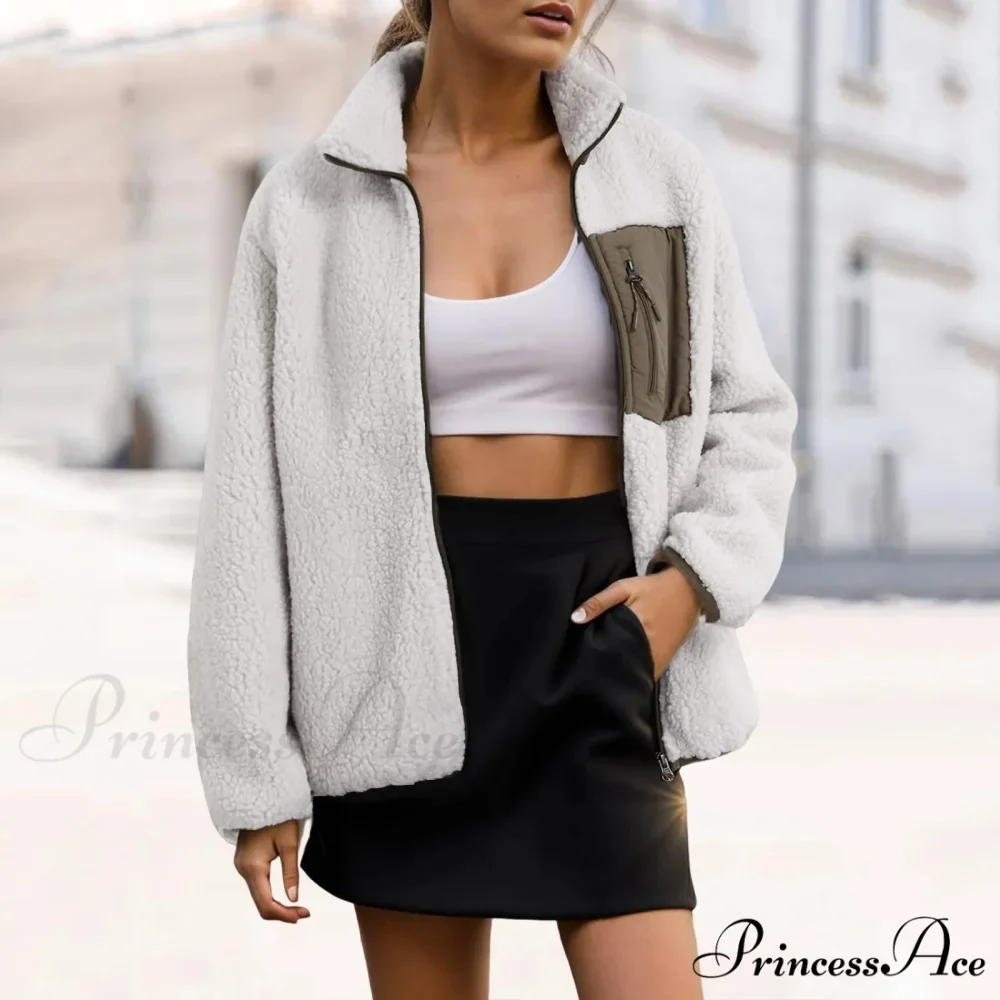 Warm Cozy Stylish Trendy Elegant Fashionable Versatile Classic Comfortable Jacket - Image 2