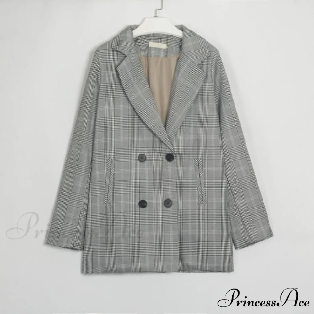 Turn Down Collar Pockets Female OL Chic Blazer - Image 2