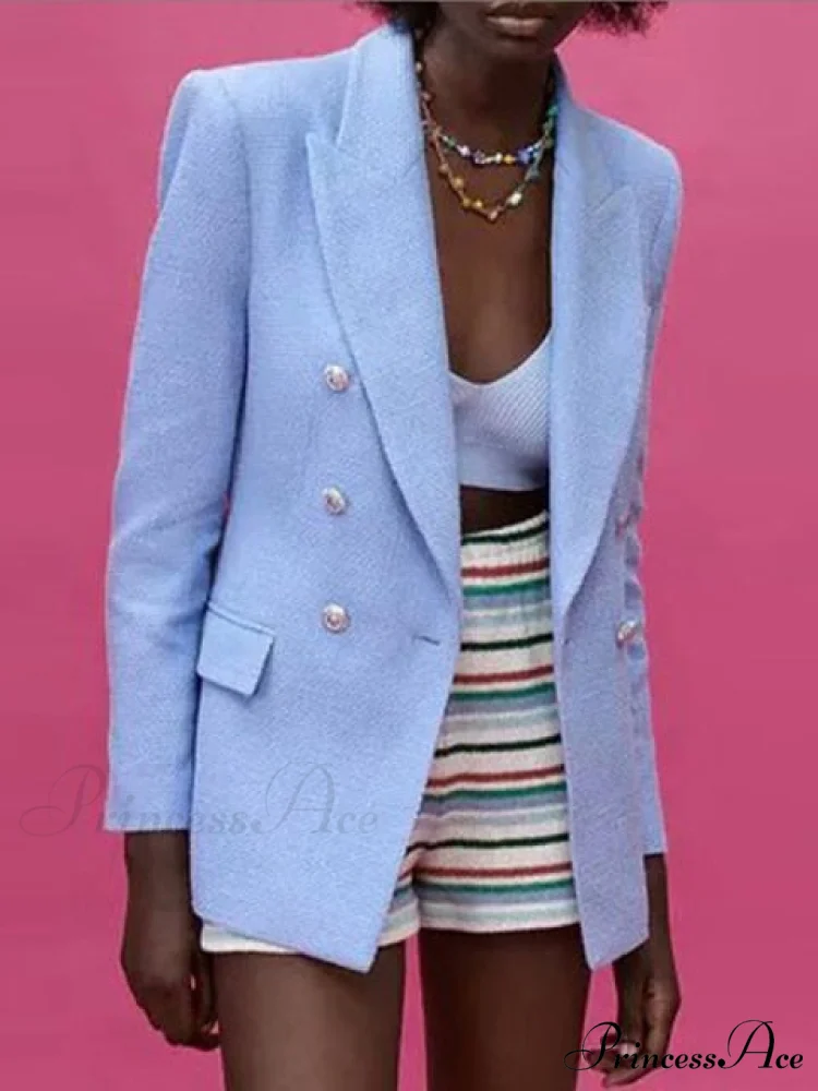 Fashion Temperament Double-Breasted Ladies Office Blazer - Image 2