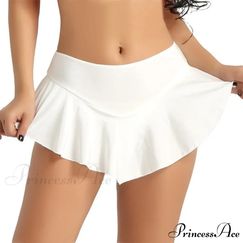 Micro Mini Dance Clubwear Metallic Pleated Skirt - Image 2