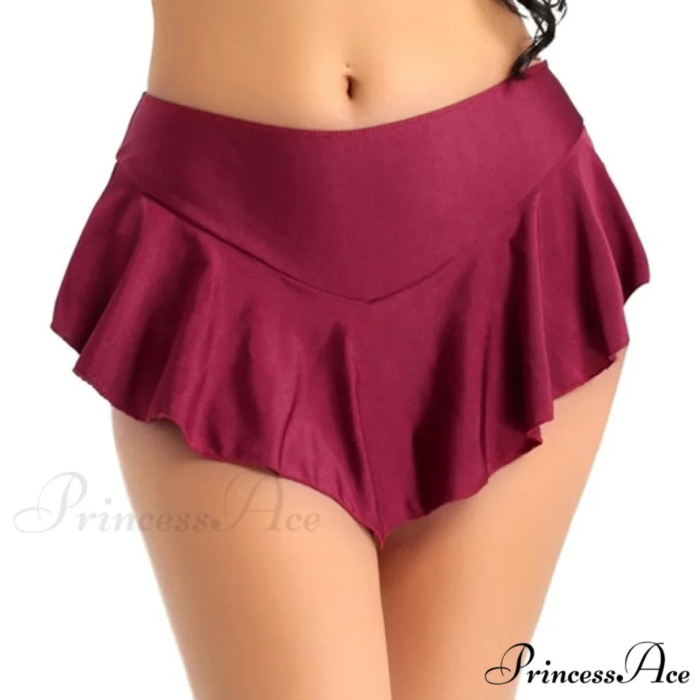 Micro Mini Dance Clubwear Metallic Pleated Skirt - Image 3