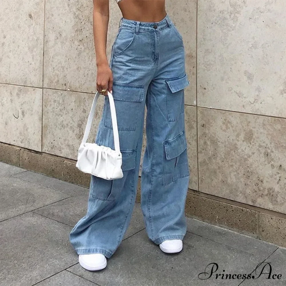 Big Pocket Cargo Pants Vintage Mopping Pants