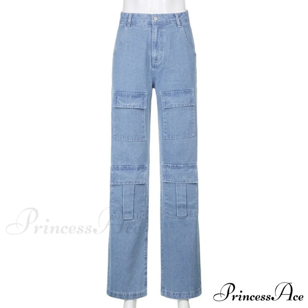 Big Pocket Cargo Pants Vintage Mopping Pants - Image 3