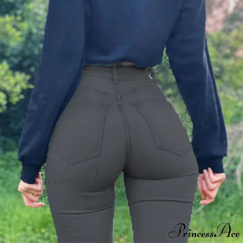 Long Fashion Street Leggings Stretch Oversized Jeans - Image 3