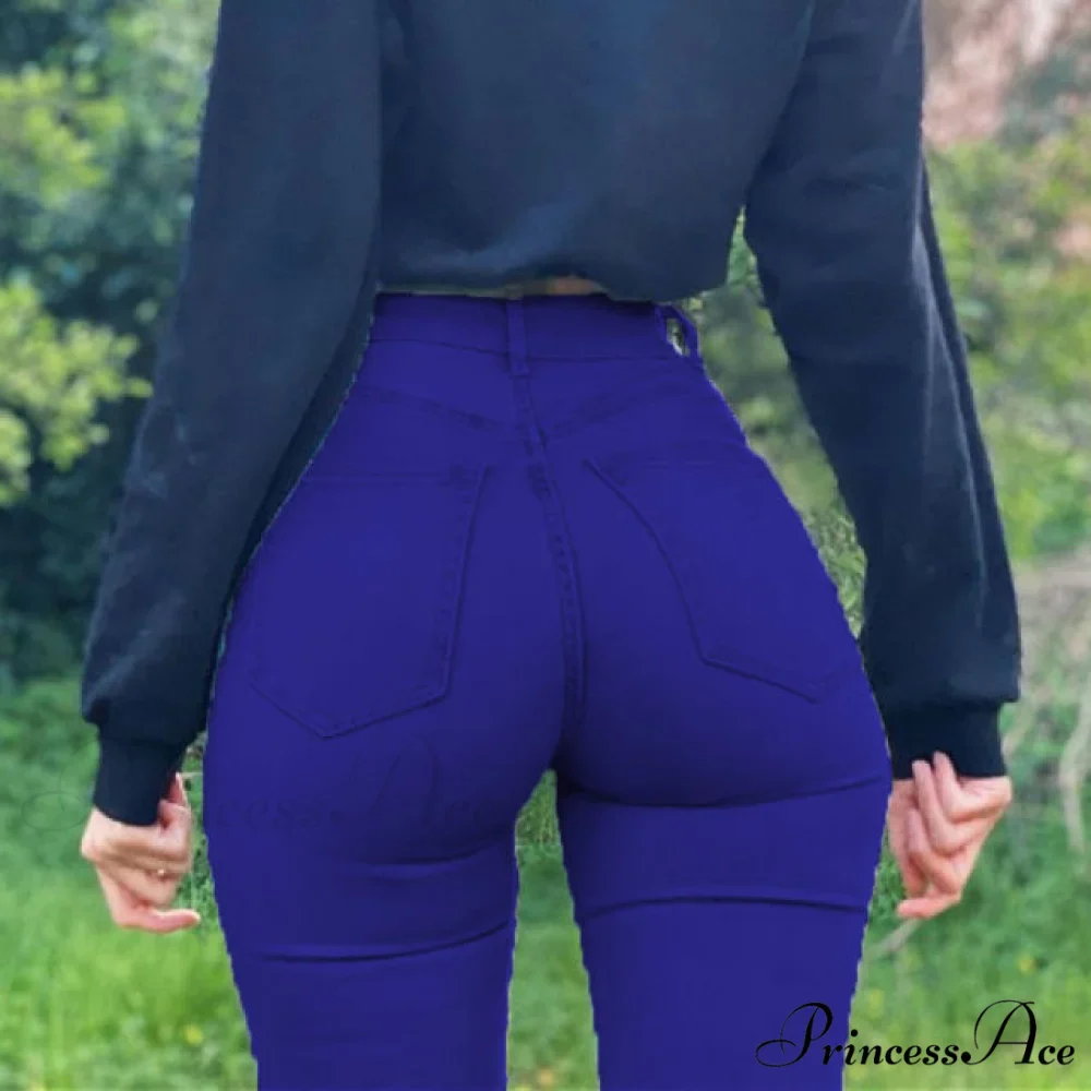 Long Fashion Street Leggings Stretch Oversized Jeans - Image 6