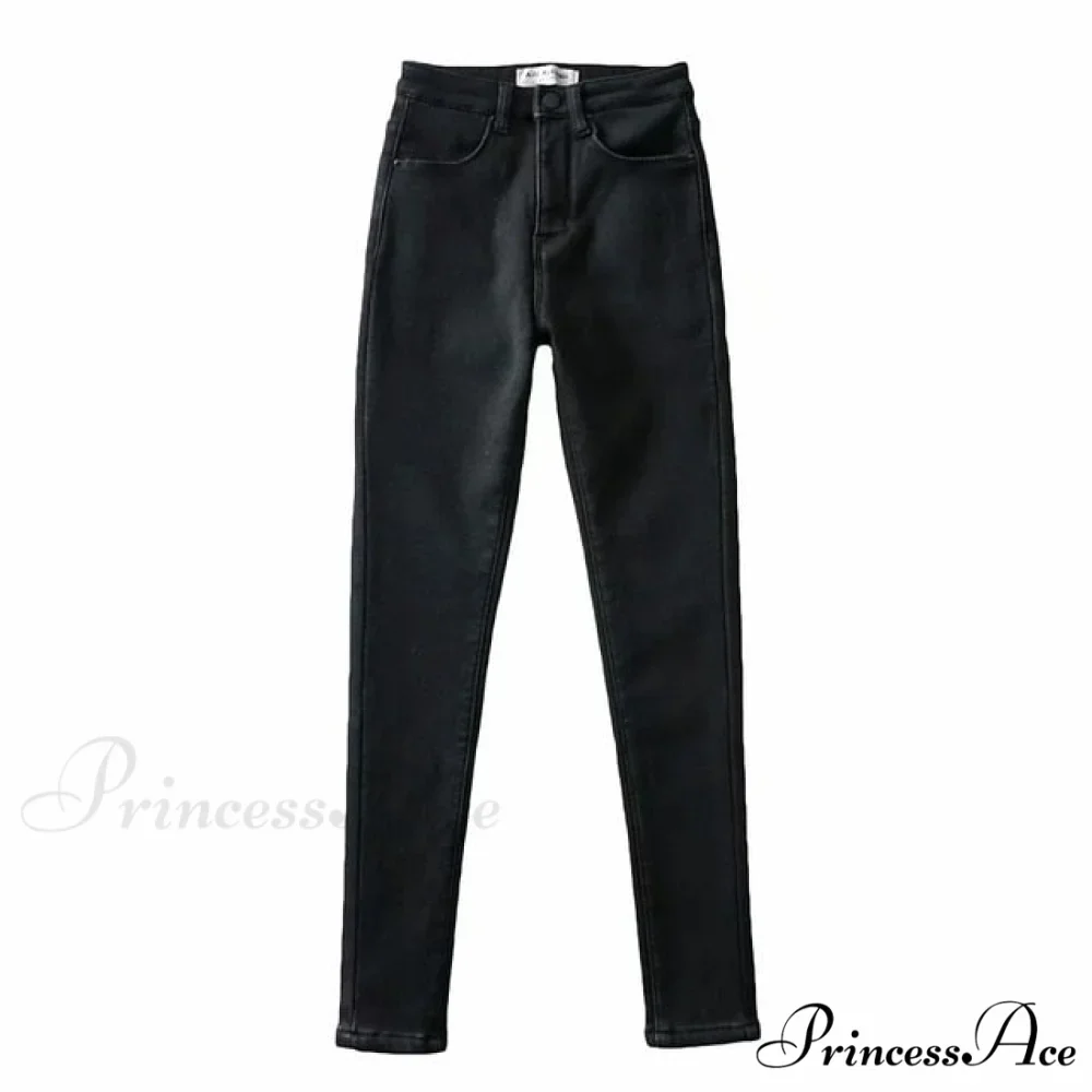 England Style Vintage High Waist Skinny Jeans - Image 3